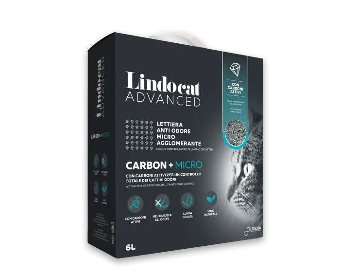 Lindocat Advanced Carbon Aktif Karbonlu Ekstra Topaklanan İnce Taneli Kedi Kumu 6 Lt