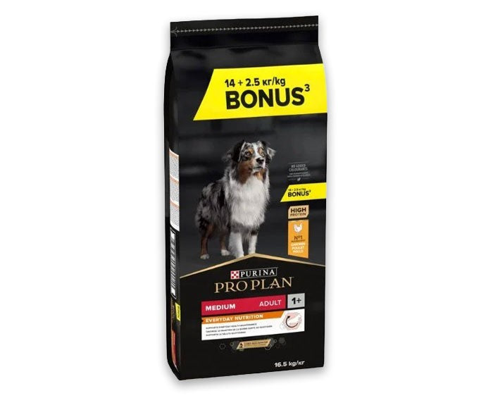 Pro Plan Medium Adult Tavuklu Yetişkin Köpek Maması 14+2.5 Kg