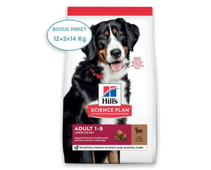 Hills Büyük Irk Kuzu Etli Yetişkin Köpek Maması 12+2 Kg Hediyeli