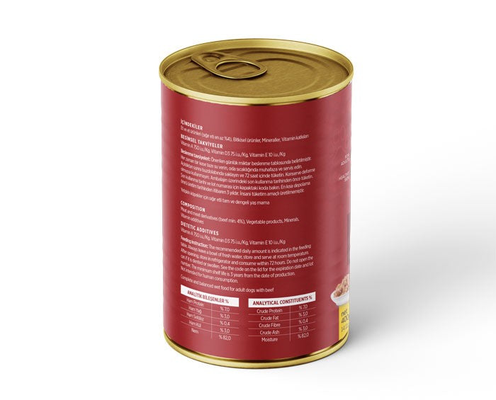 PetzzDogs Sığır Etli Yetişkin Köpek Konservesi 400 Gr