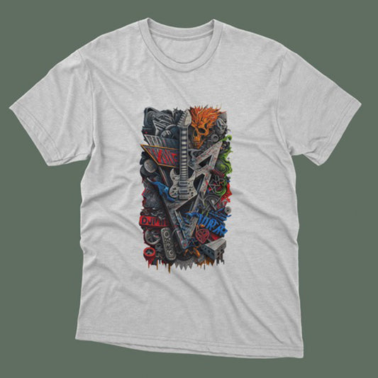 Rock Baskılı T-Shirt / Rock 111