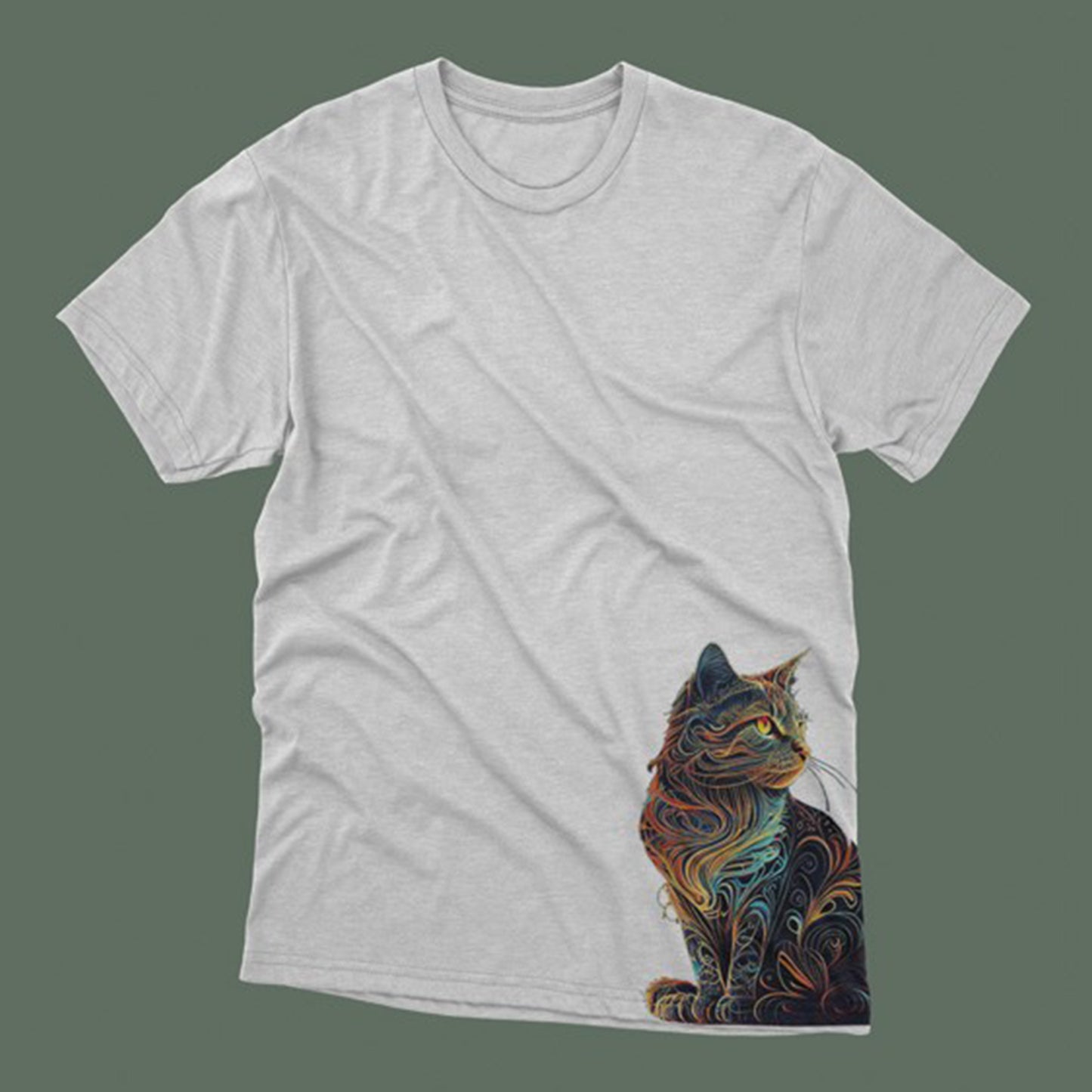 Kedi Baskılı T-Shirt / Cat 122