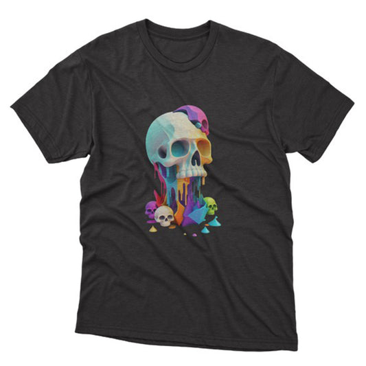 Kuru Kafa Baskılı T-Shirt / Skull 123