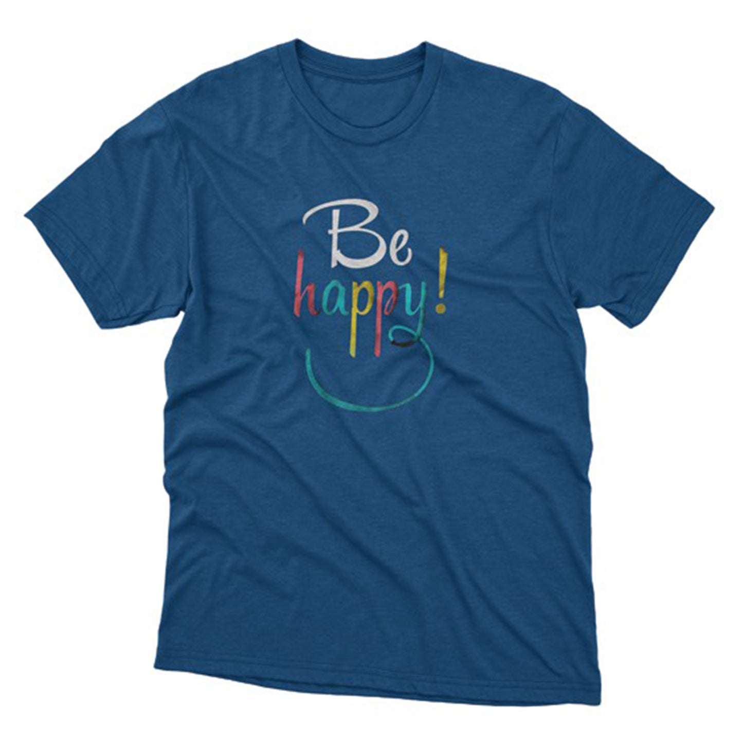 Be Happy Baskılı T-Shirt / Text 124