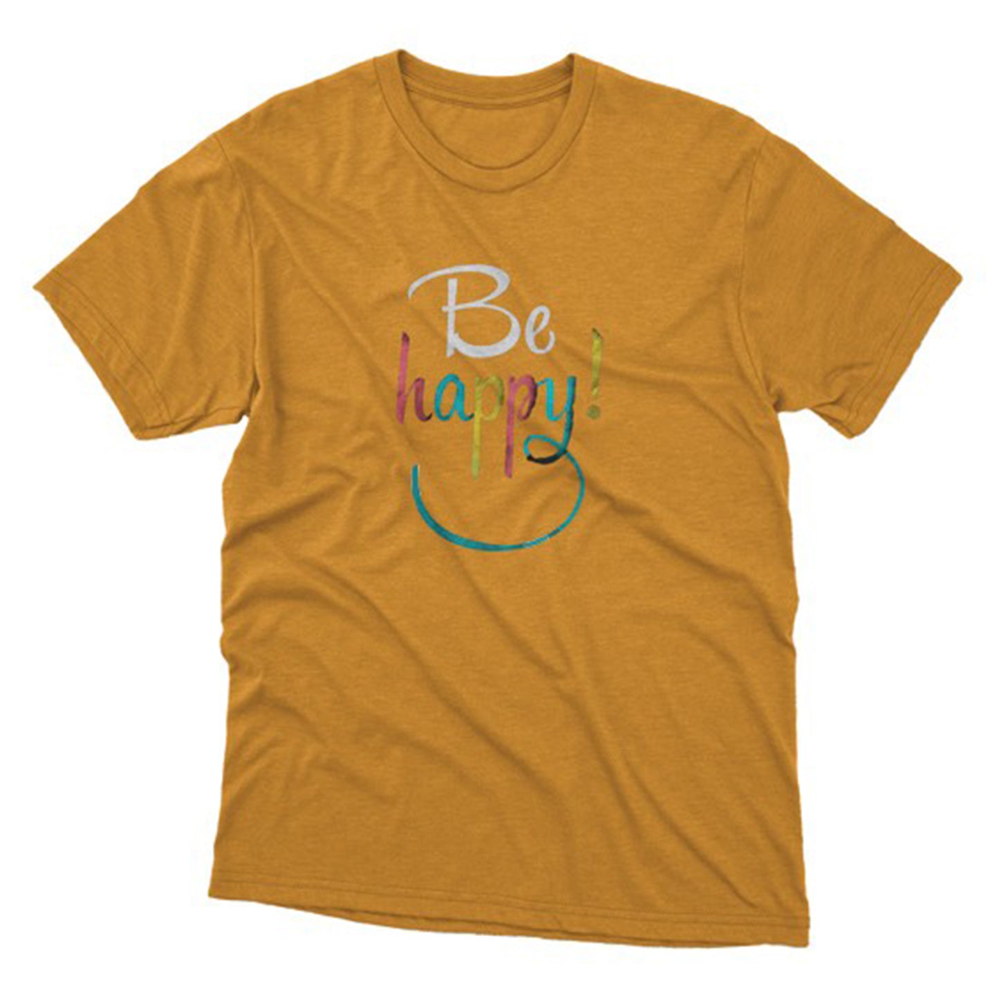 Be Happy Baskılı T-Shirt / Text 124