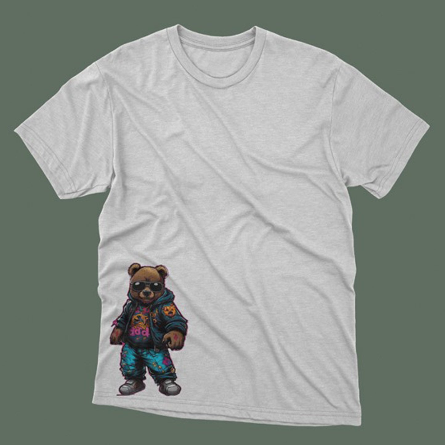 Bear Baskılı T-Shirt / Bear 129