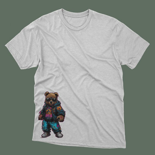 Bear Baskılı T-Shirt / Bear 129
