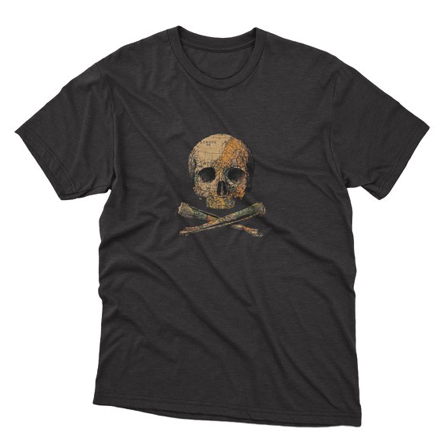 Kuru Kafa Baskılı T-Shirt / Skull 134