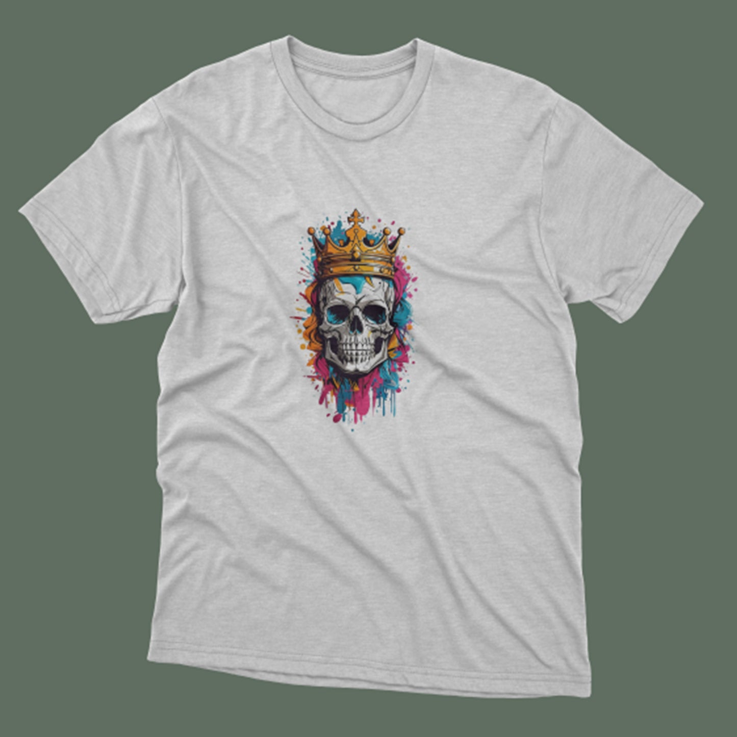 Kral Kuru Kafa Baskılı T-Shirt / Skull 146