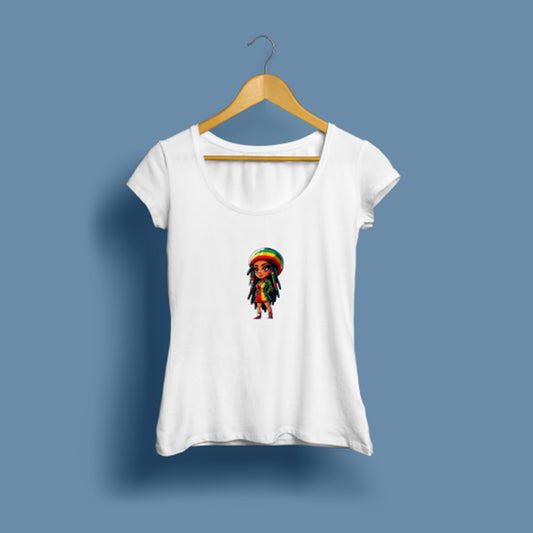 Kadın Reggae girl baskılı T-Shirt / Original 107