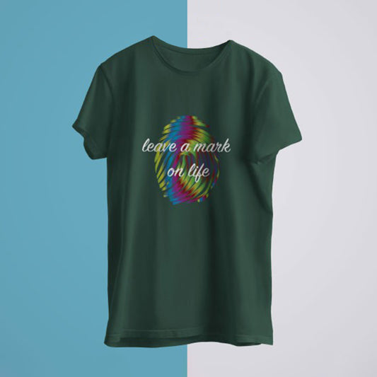 Leave a Mark On Life Bakılı Erkek Oversize T-Shirt