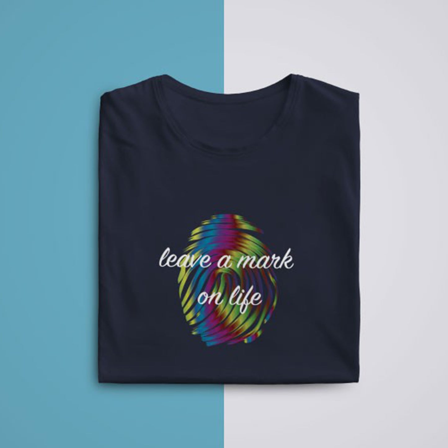 Leave a Mark On Life Bakılı Erkek Oversize T-Shirt