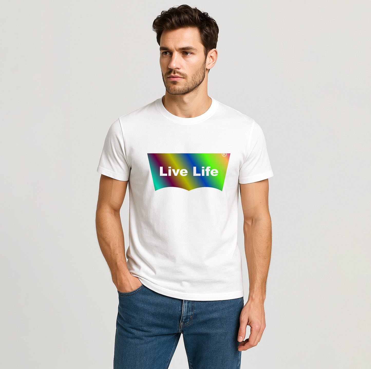 Live Life Temalı Tekstil Baskı Filmi