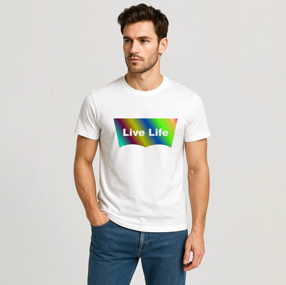 Live Life Temalı Tekstil Baskı Filmi