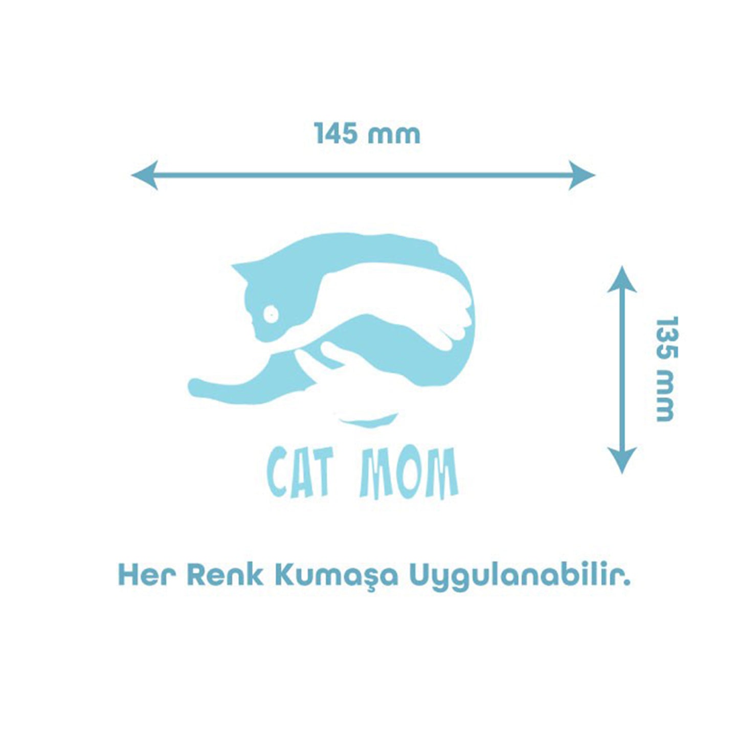Cat Mom Temalı Tekstil Baskı Filmi