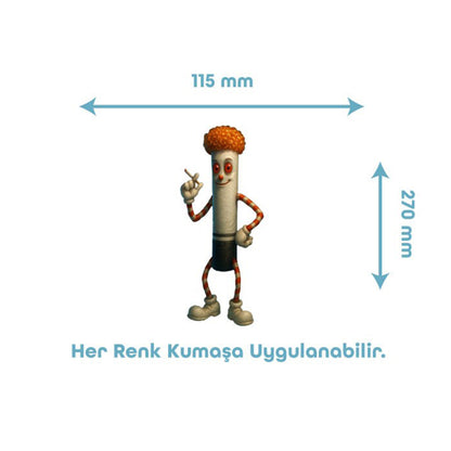 Smoking Man Temalı Tekstil Baskı Filmi