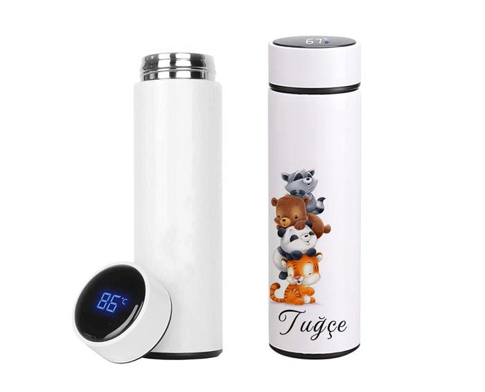 Filtreli Dijital Göstergeli Çelik Termos - 450 mlt