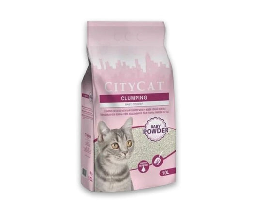 City Cat Clumping Bebek Pudrası Kokulu Topaklanan Kedi Kumu 10 Lt