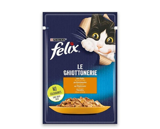 Felix Sensations Taze Jöle İçerisinde Tavuklu Yetişkin Yaş Kedi Maması 85 Gr