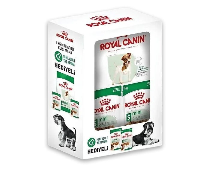 Royal Canin Mini Adult Küçük Irk Yetişkin Köpek Maması 2 Kg+2 Konserve Hediyeli