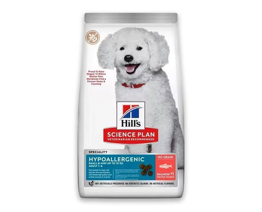 Hills Science Plan Hypoallergenic Somonlu Mini Irk Tahılsız Yetişkin Köpek Maması 1.5 Kg
