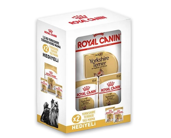 Royal Canin Yorkshire Terrier Adult Yetişkin Köpek Maması 1.5 Kg 2 Pouch Hediye