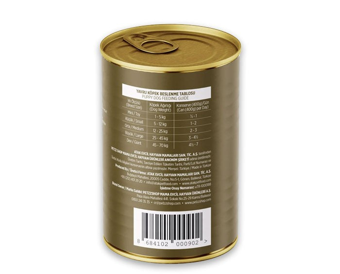 petzz PetzzDogs Kuzu Etli Yavru Köpek Konservesi 400 Gr