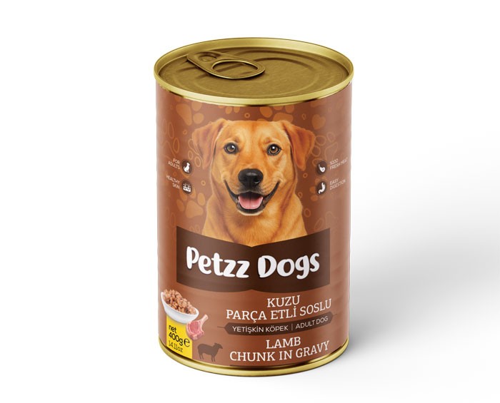 PetzzDogs Kuzu Etli Yetişkin Köpek Konservesi 400 Gr