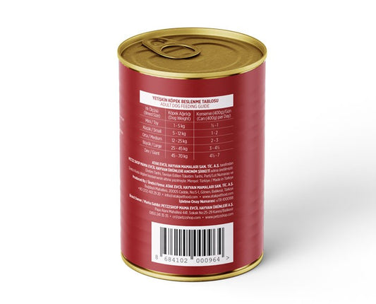 PetzzDogs Sığır Etli Yetişkin Köpek Konservesi 400 Gr