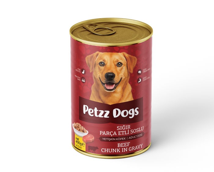 PetzzDogs Sığır Etli Yetişkin Köpek Konservesi 400 Gr
