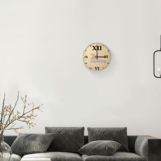 It's never too late for anything 25cm Cam Duvar Saati