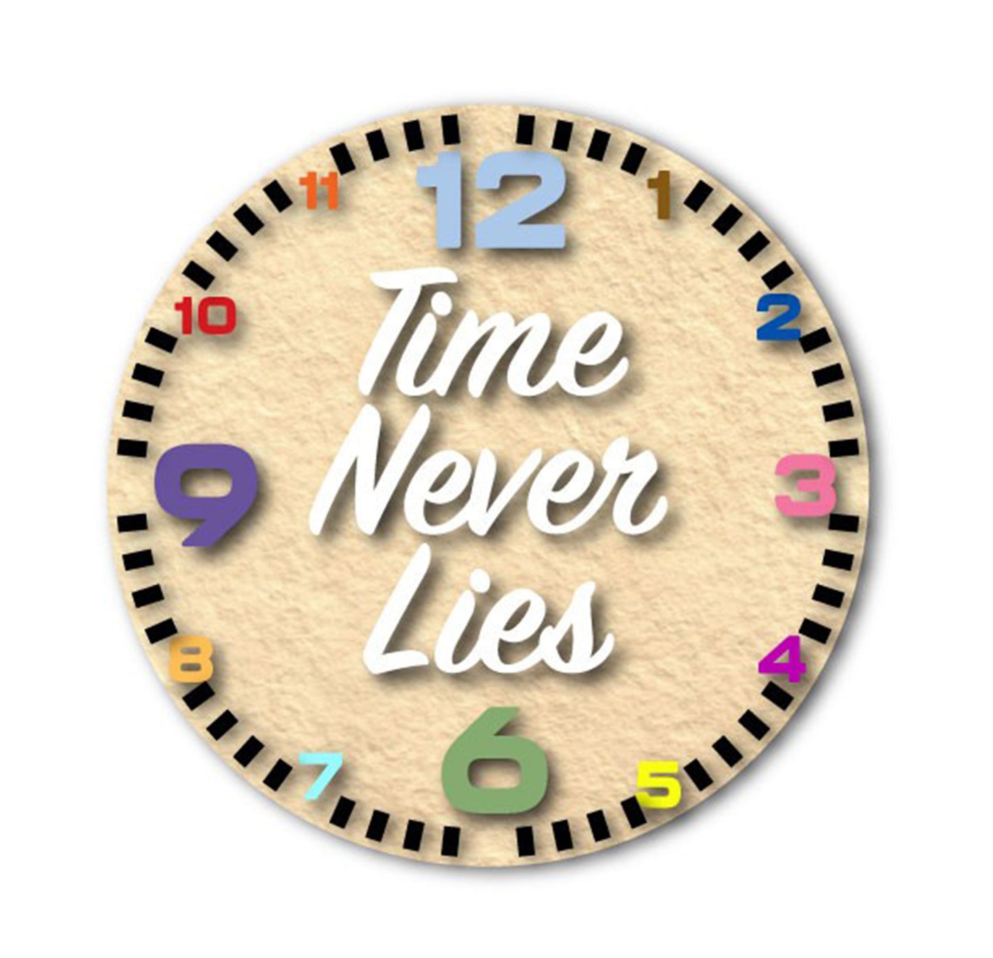 Time Never Lies 25cm Cam Duvar Saati